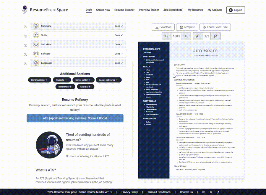 ResumeFromSpace screenshot 1