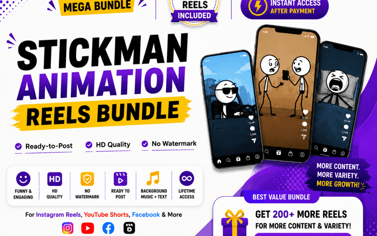 Stickman Animation Reels Bundle
